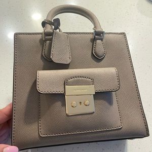 Michael Kors Bridgette Small Saffiano Crossbody Beige